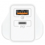 Momax UM56UKW ONEPLUG 25W 雙輸出快速充電器 (白色) - PD&QC3.0、PPS協議